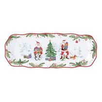 Serving platter, porcelain, 37x14 cm, "JOYFUL SANTA" - Nuova R2S brand