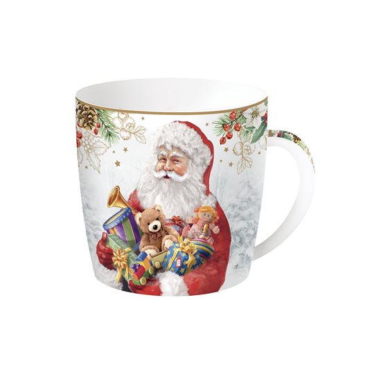 Porcelánový hrnček, 350 ml, "SANTA IS COMING" - značka Nuova R2S