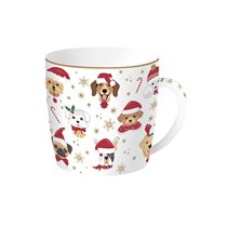Porcelain mug, 350 ml, "CHRISTMAS FRIENDS DOGS" - Nuova R2S brand