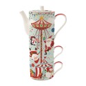 Servizio da tè, porcellana, "SANTA'S CAROUSEL" - marchio Nuova R2S