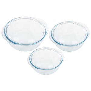 3-st kuumuskindlast klaasist toiduainete säilitusnõust koosnev komplekt "Essentials" - Pyrex
