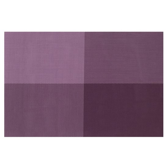 Set of 4 table mats, Purple, 45 × 30 cm