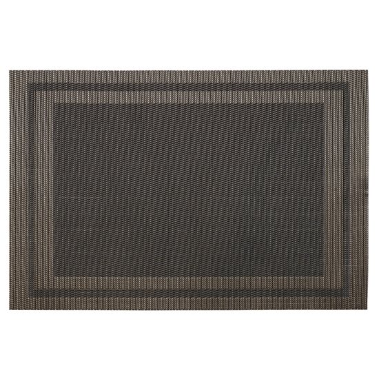 Set van 4 placemats, 45 x 30 cm, Zwart