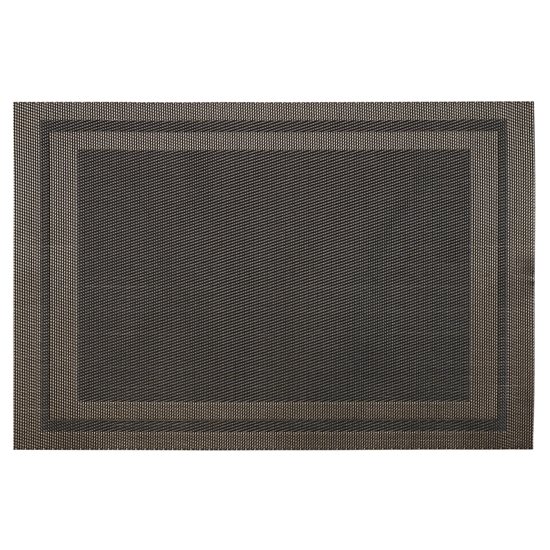 Set of 4 table mats, 45 x 30 cm, Black