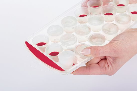 Tray for ice cubes, 28 x 12 cm, silicone, red - Kitchen Craft