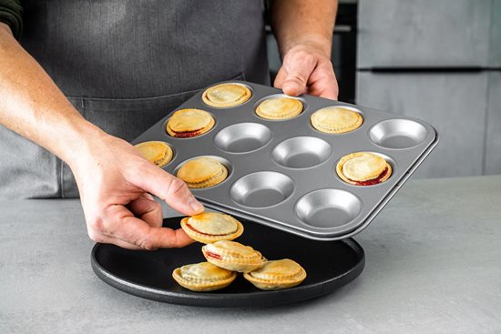 Moule à muffins, 12 cavités, acier, 31,5 x 24 cm - Kitchen Craft
