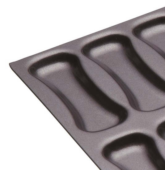 Tablett für Eclairs, 31 x 16,5 cm, Stahl - Kitchen Craft