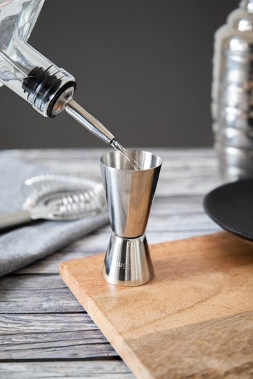 Dobbeltmåls cocktailglas, 25/50 ml, rustfrit stål, sølvfarvet - Kitchen Craft