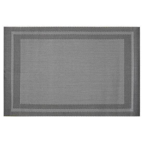 Set of 4 table mats, 45 x 30 cm, Grey