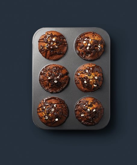 Bakke til 6 muffins, 35 x 26 cm, stål - fra Kitchen Craft
