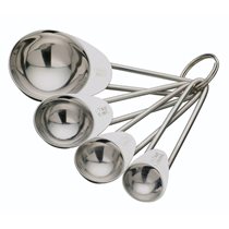 Set of 4 tablespoons for measuring ingredients, stainless steel - by Kitchen Craft