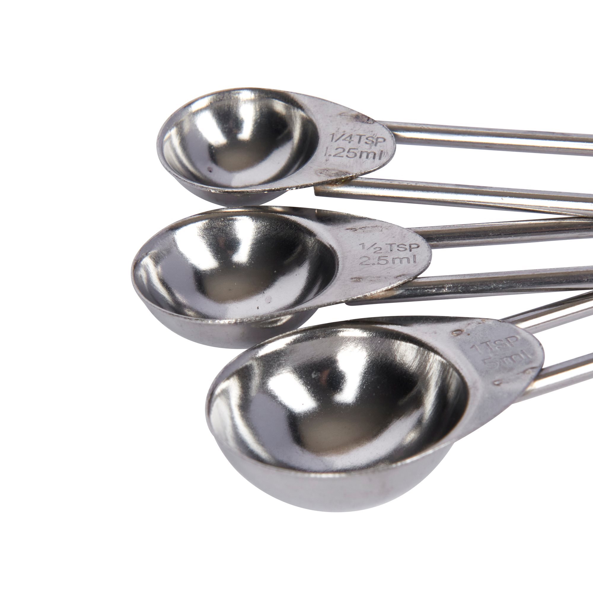 Stainless Steel Measuring Spoons Set, Small Measuring Spoon 1/8 tsp, 1/4 tsp, 3/4tsp, 1/2 tsp, 1 tsp, 1/2 Tbsp & 1 Tbsp Metal Teaspoon Measure Spoon