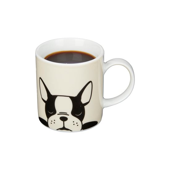 Tasse à espresso en porcelaine, modèle "French bulldog", 80 ml - par Kitchen Craft