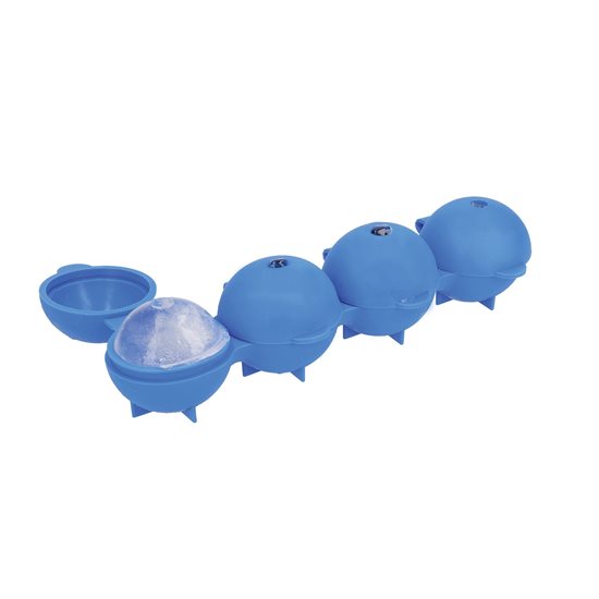 Molde esférico para gelo, 21,5 × 7 × 4 cm, silicone, azul – feito por Kitchen Craft