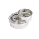 11 pyöreän leikkurin setti, uurrettu reuna, metalli - Kitchen Craft