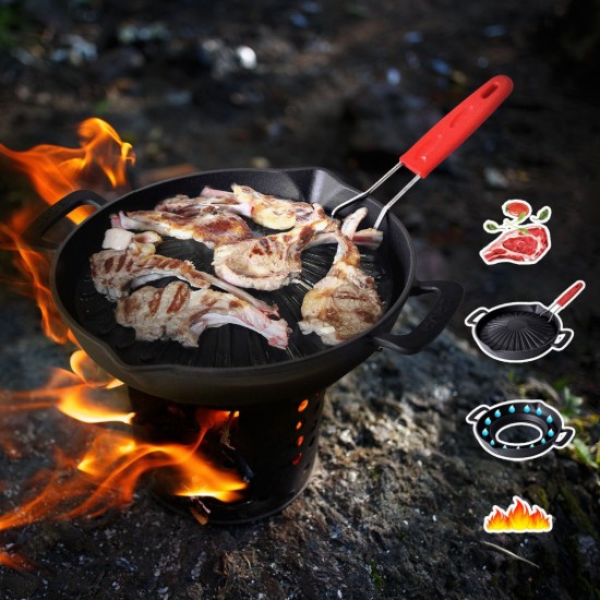Grillpfanne, Gusseisen, 32 cm - LAVA
