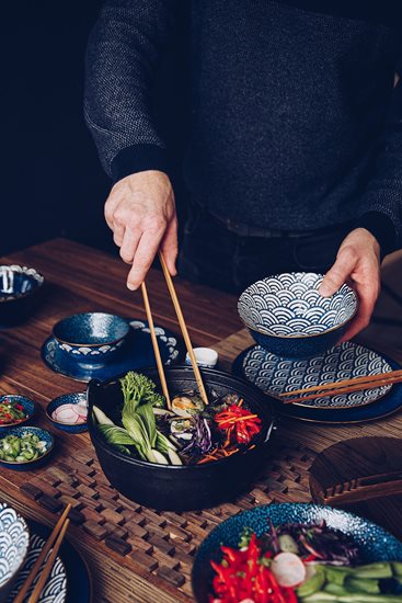 Miso bowl, porcelain, 11.5 cm, "Satori", Indigo Blue colour – Mikasa
