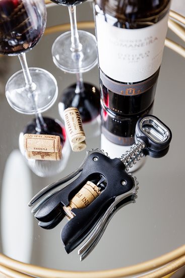 Zinc corkscrew, black, "Bar Craft" - Kitchen Craft