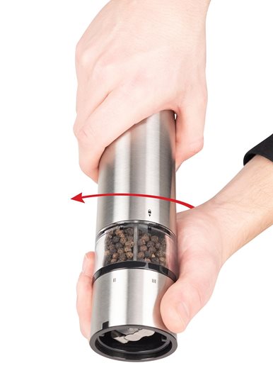 Electric pepper grinder, 20 cm, stainless steel, "Elis U'Select" – Peugeot