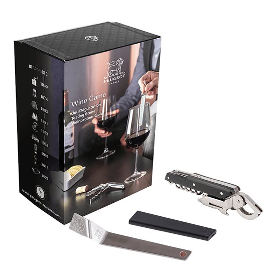 "Clef du Vin" accessory set and  Clavelin "Wine Game" corkscrew – Peugeot