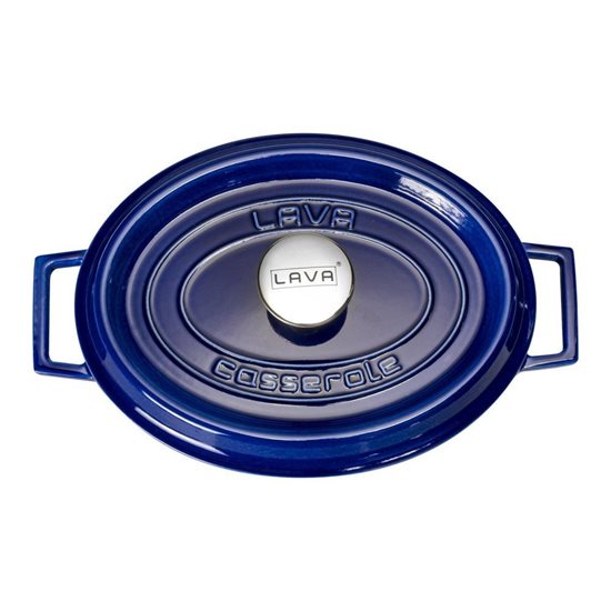 Caçarola oval, ferro fundido, 29cm/4,7L "Premium", Azul - LAVA