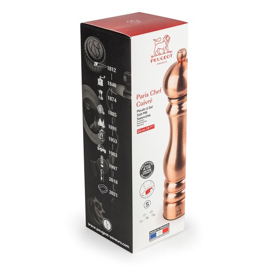 Salt grinder, 22 cm, "Paris Chef u'Select", Copper - Peugeot