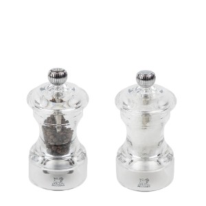 Set of manual grinders for salt and peppercorn, 10 cm, acrylic - Peugeot