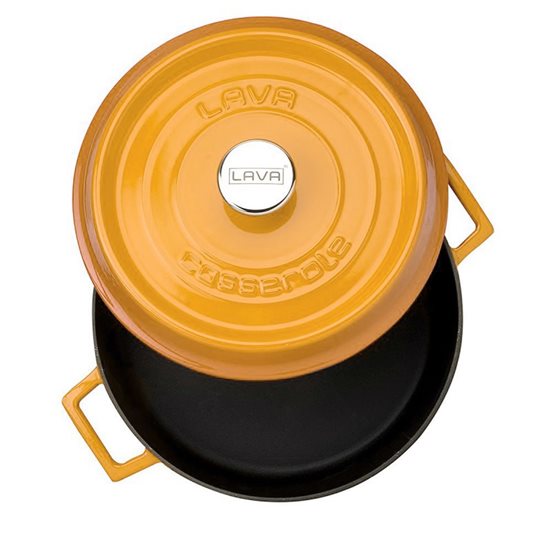 Saucepan, cast iron, 28cm/3.5L "Trendy", Yellow - LAVA