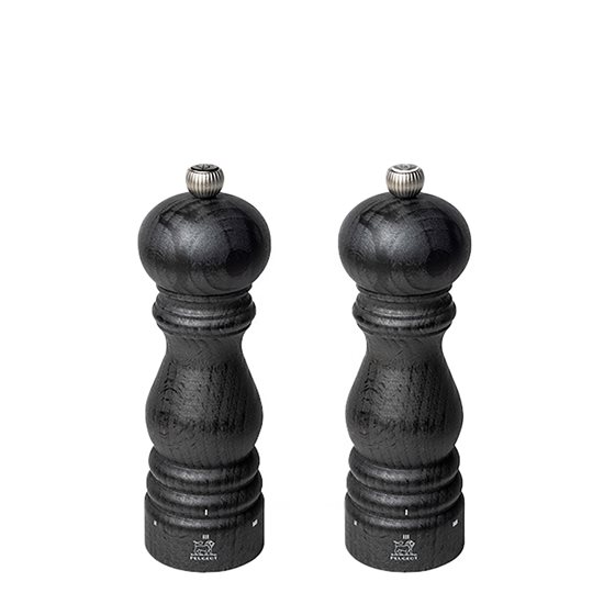 Zestaw młynków do soli i pieprzu, 18 cm, „Paris Graphite u'Select”, z lejkiem – Peugeot