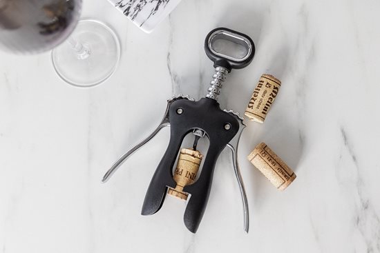 Zinc corkscrew, black, "Bar Craft" - Kitchen Craft