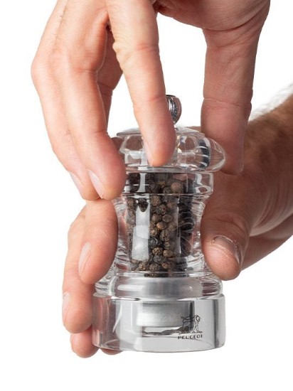 Sett med manuelle kverner for salt og pepperkorn, 10 cm, akryl - Peugeot