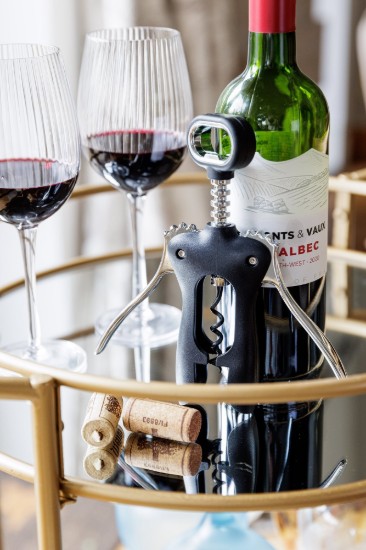 Zinková vývrtka, čierna, "Bar Craft" - Kitchen Craft