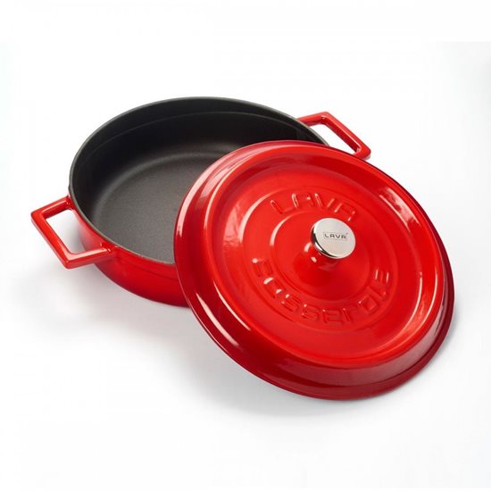 Saucepan, cast iron, 24cm/2.47L "Trendy", Red - LAVA
