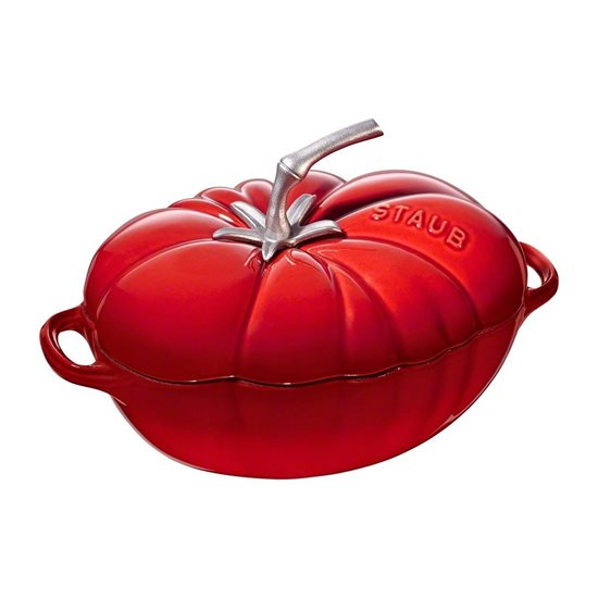 Cocotte lonac za kuhanje u obliku rajčice, lijevano željezo, 25 cm/2,9L, Cherry - Staub 