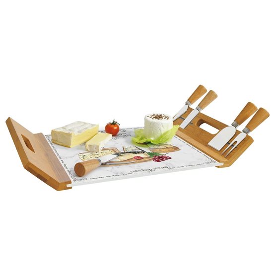 5-piece cheese serving set, 44x28cm, "Les Fromages" - Nuova R2S