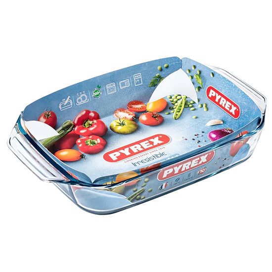 Stačiakampis indas, pagamintas iš karščiui atsparaus stiklo, 2,1L, "Irresistible" - Pyrex