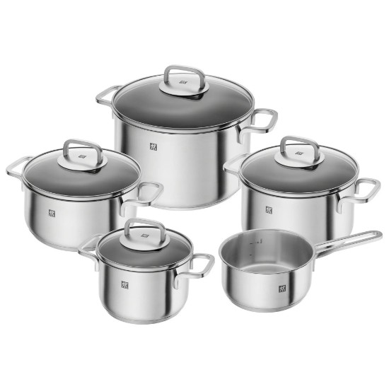 Conjunto de panelas 9 peças, aço inox, "Cube" - Zwilling