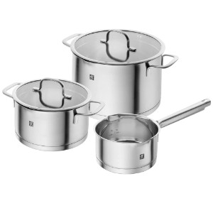Stainless steel cooking pot set, 5 pieces, "TrueFlow" - Zwilling