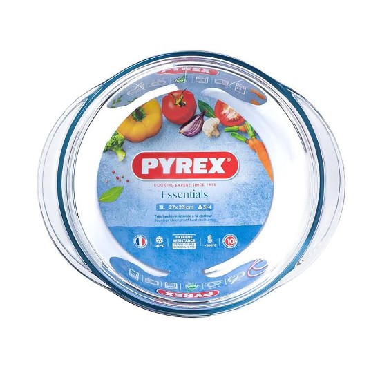 Runde Schale aus hitzebeständigem Glas, 2,2 L + 0,8 L, „Essentials“ – Pyrex