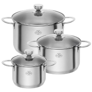 Set of stainless steel cooking pots, 6 pieces, "Ancona" - Ballarini