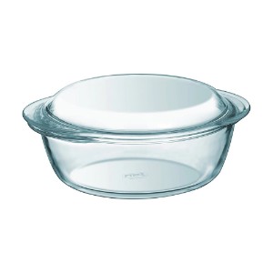 Στρογγυλό πιάτο, από ανθεκτικό στη θερμότητα γυαλί, 2,2 L + 0,8 L, "Essentials" - Pyrex
