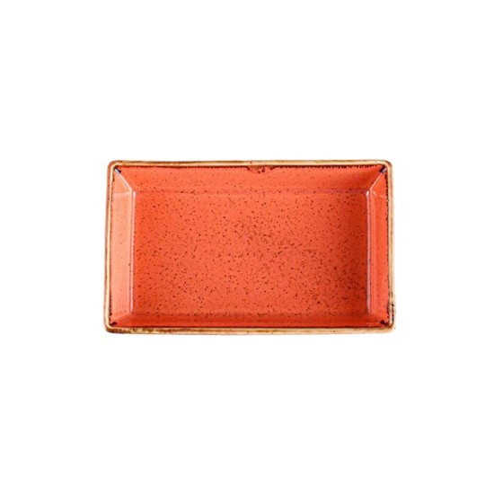 Brokastu šķīvis, porcelāns, 13 × 8,5 cm, oranžs, "Seasons" - Porland