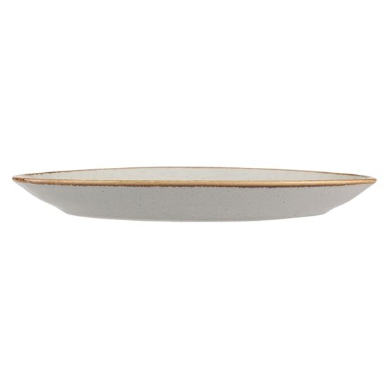 Oval mattallrik, 36 cm, grå, "Seasons" - Porland