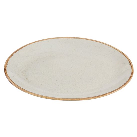 Oval dinner plate, 36 cm, grey, "Seasons" - Porland