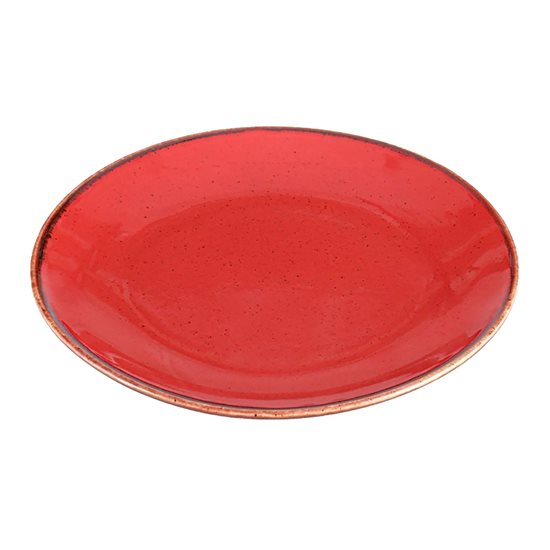 Porcelain plate, 30cm, "Seasons", Red - Porland