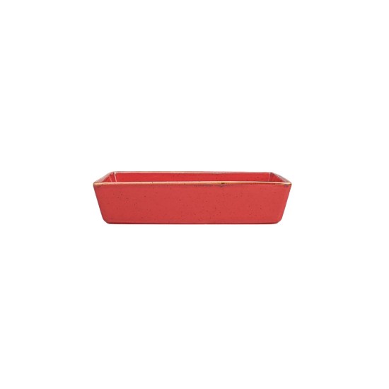 Тарелка для сервировки завтрака, фарфор, 13×8,5 ​​см, красная, "Seasons" - Porland