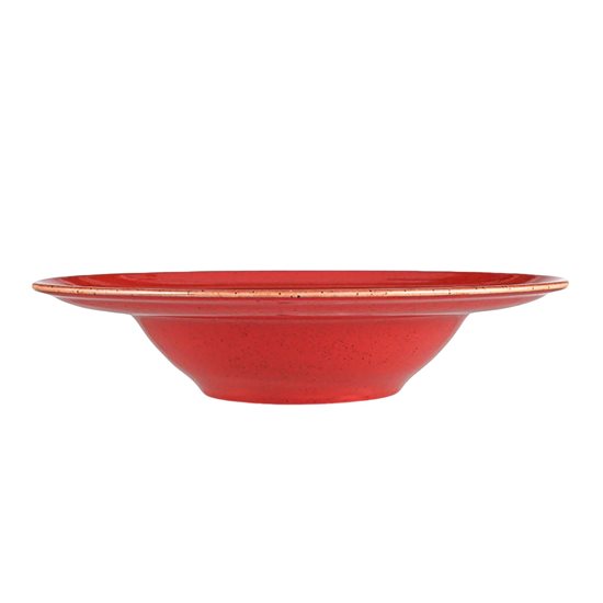 Plato hondo, porcelana, 30cm, "Seasons", Rojo - Porland