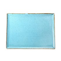 Plate for serving breakfast, porcelain, 27cm, "Seasons", Turquoise - Porland