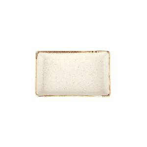 Talíř na podávání snídaně, porcelán, 13 × 8,5 cm, béžová, "Seasons" - Porland