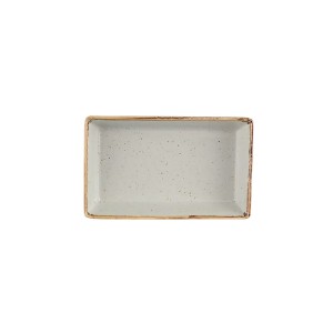 Tallerken til servering af morgenmad, porcelæn, 13 × 8,5 cm, grå, "Seasons" - Porland